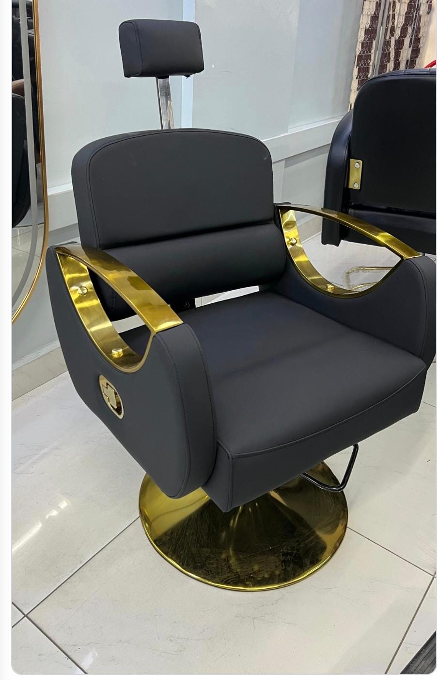 Imperial Gold Headrest Barber Chair - Barber Chair in Kenya